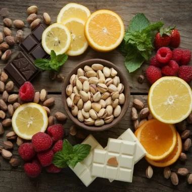 What flavor pairs well with pistachio