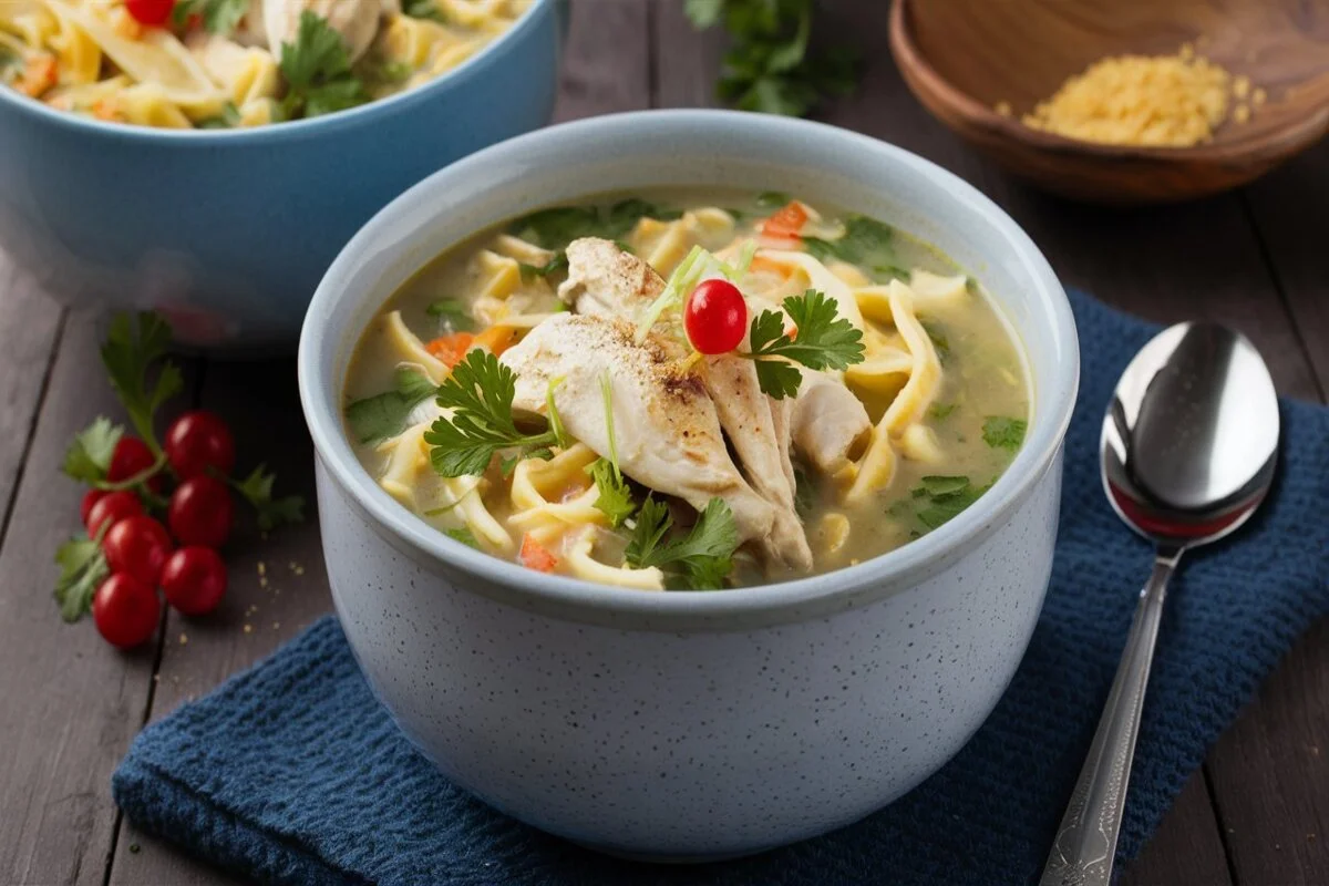 Crockpot Creamy Chicken Noodle Soup