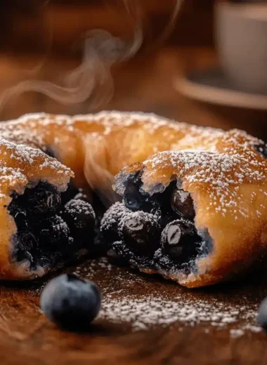 Blueberry fritter with crispy texture and juicy blueberries