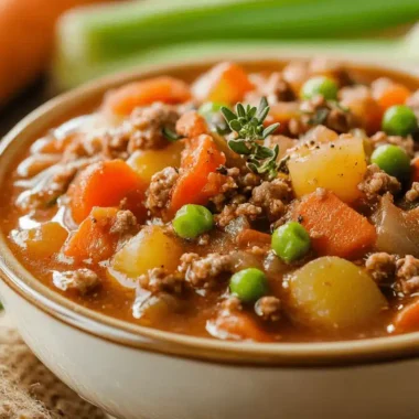 Ground Beef Vegetable Soup Recipe