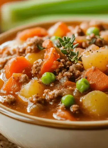 Ground Beef Vegetable Soup Recipe