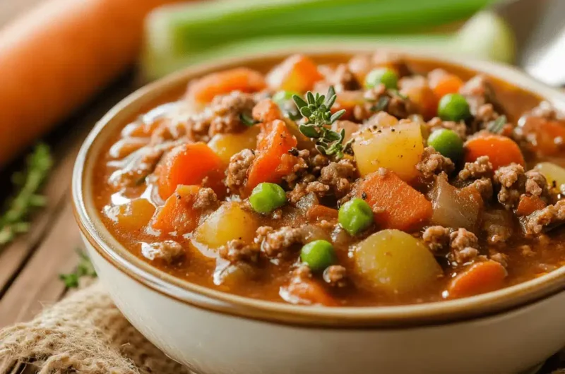 Ground Beef Vegetable Soup Recipe
