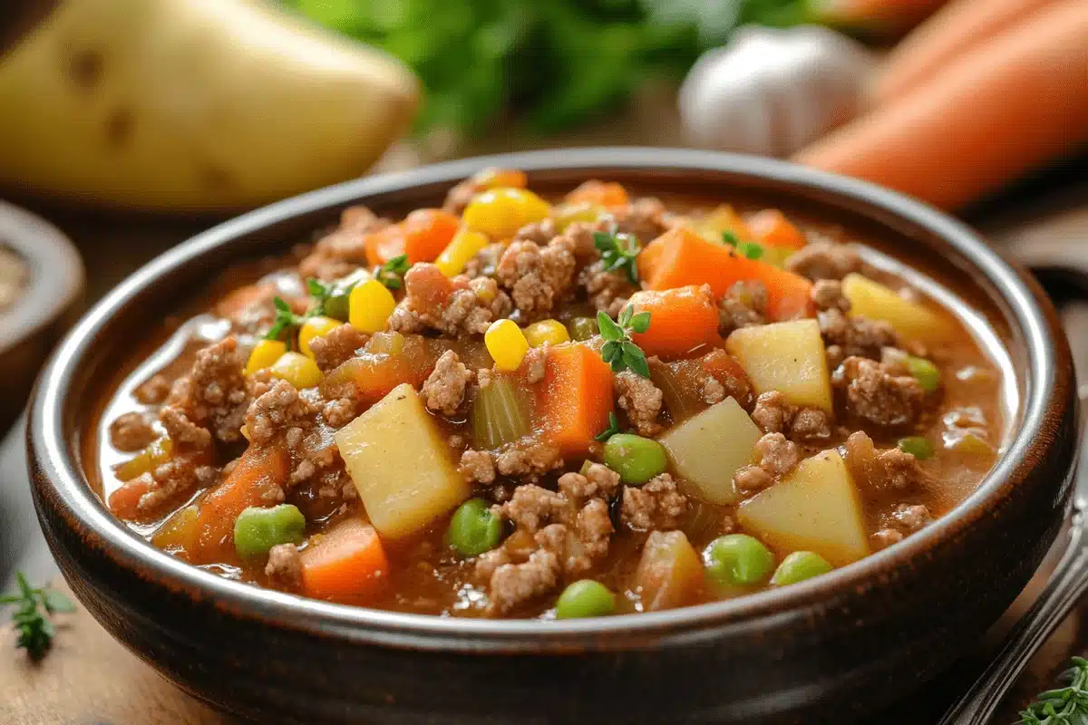 Ground Beef Vegetable Soup Recipe