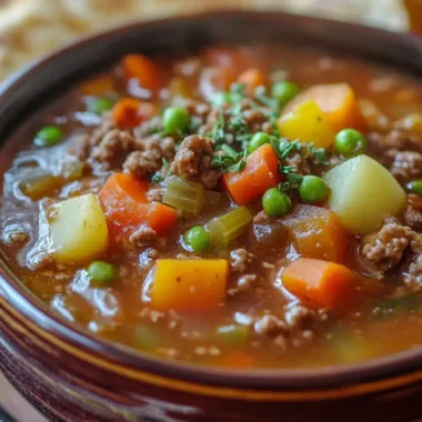 Hamburger Vegetable Soup Recipe