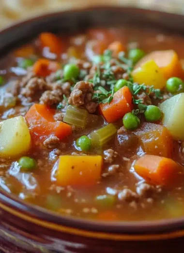 Hamburger Vegetable Soup Recipe
