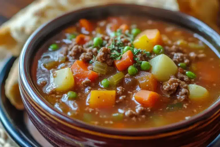 Hamburger Vegetable Soup Recipe