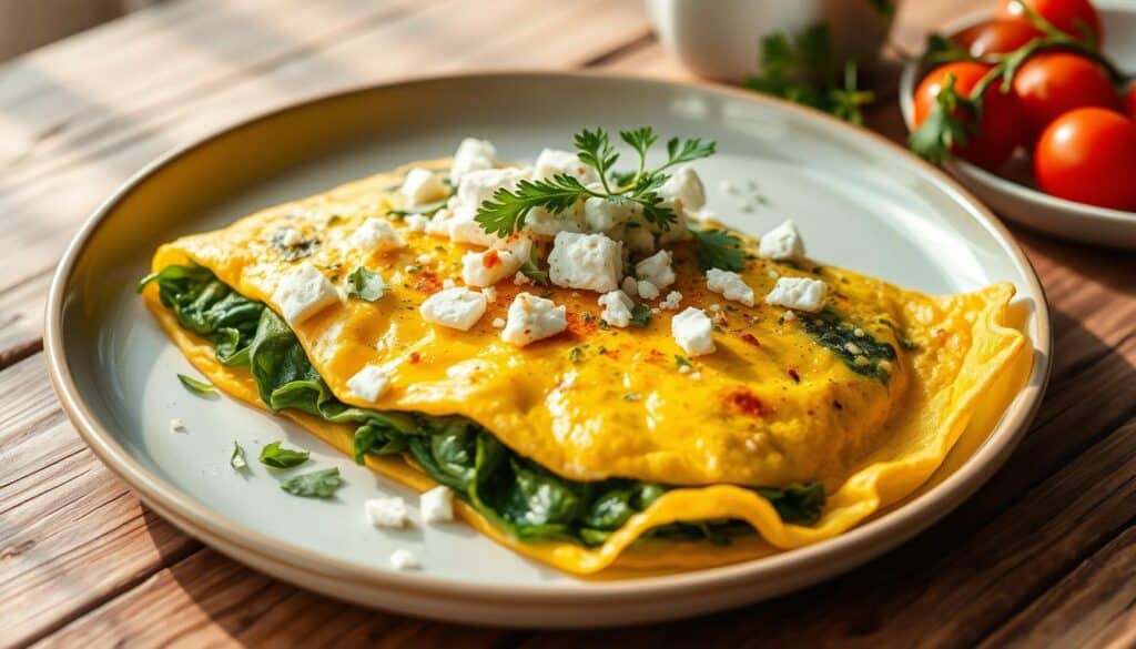 Spinach and Feta Omelette