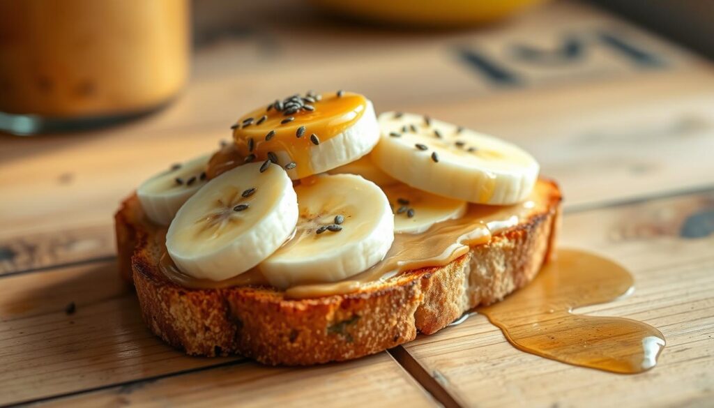 banana peanut butter toast