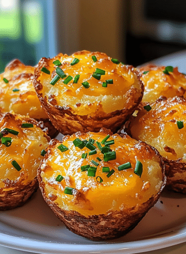 Golden-brown cheesy mashed potato puffs fresh out of the oven