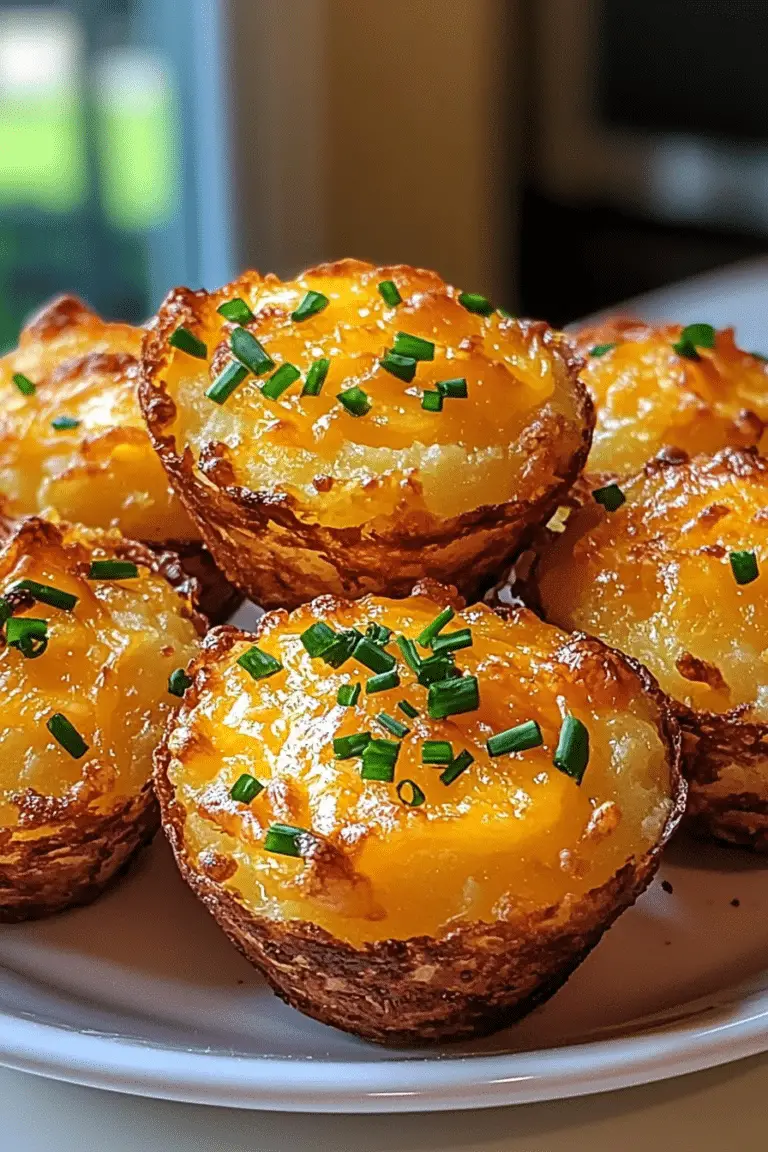 Golden-brown cheesy mashed potato puffs fresh out of the oven