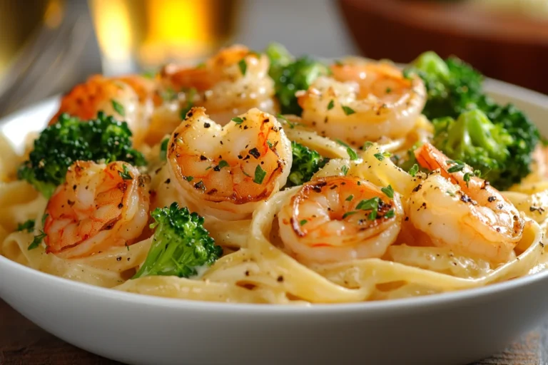 Creamy Shrimp Alfredo Pasta with Broccoli (3)
