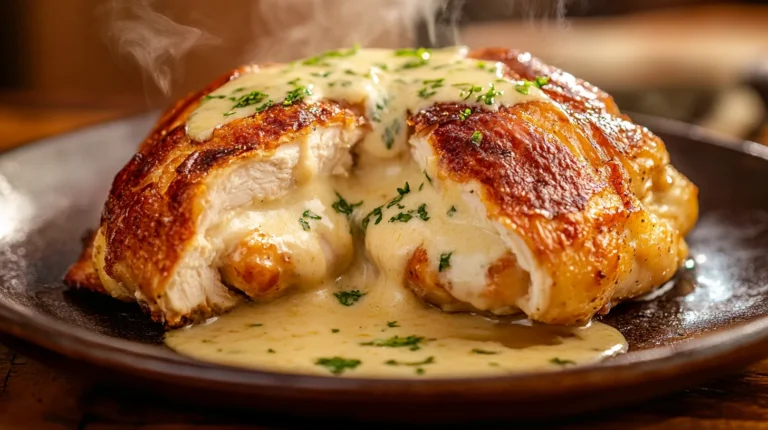 Delicious Chicken Pillows With Creamy Parmesan Sauce Recipe