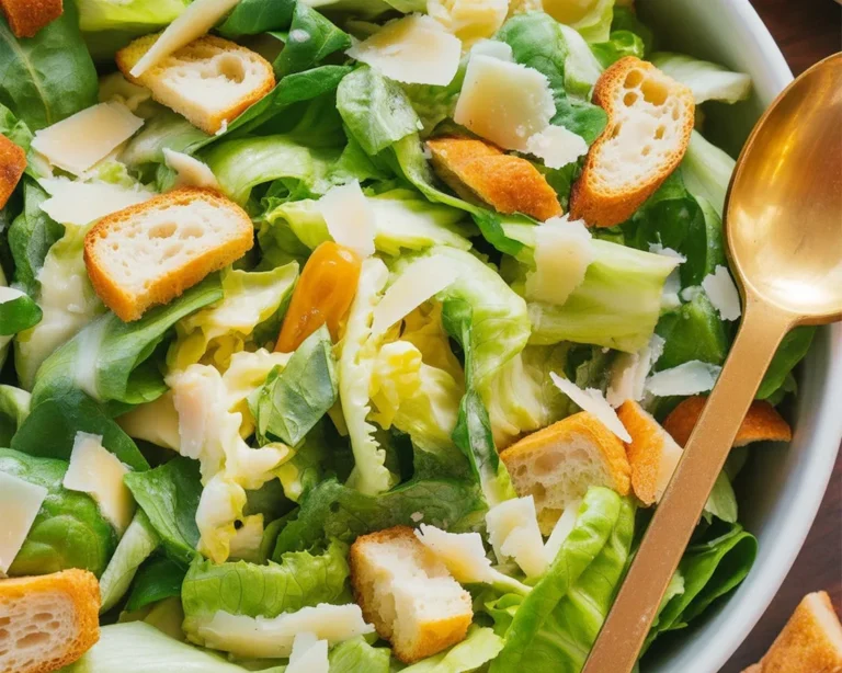 Classic Caesar Salad with romaine lettuce, croutons, and homemade dressing.