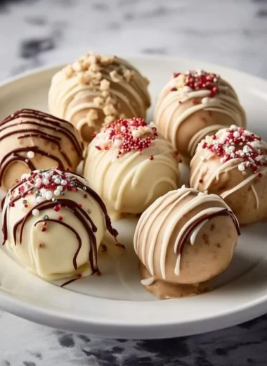 Decadent gingerbread truffles coated in chocolate for the holidays
