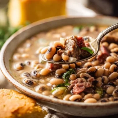 Delicious Southern Black Eyed Peas dish loaded with flavor.