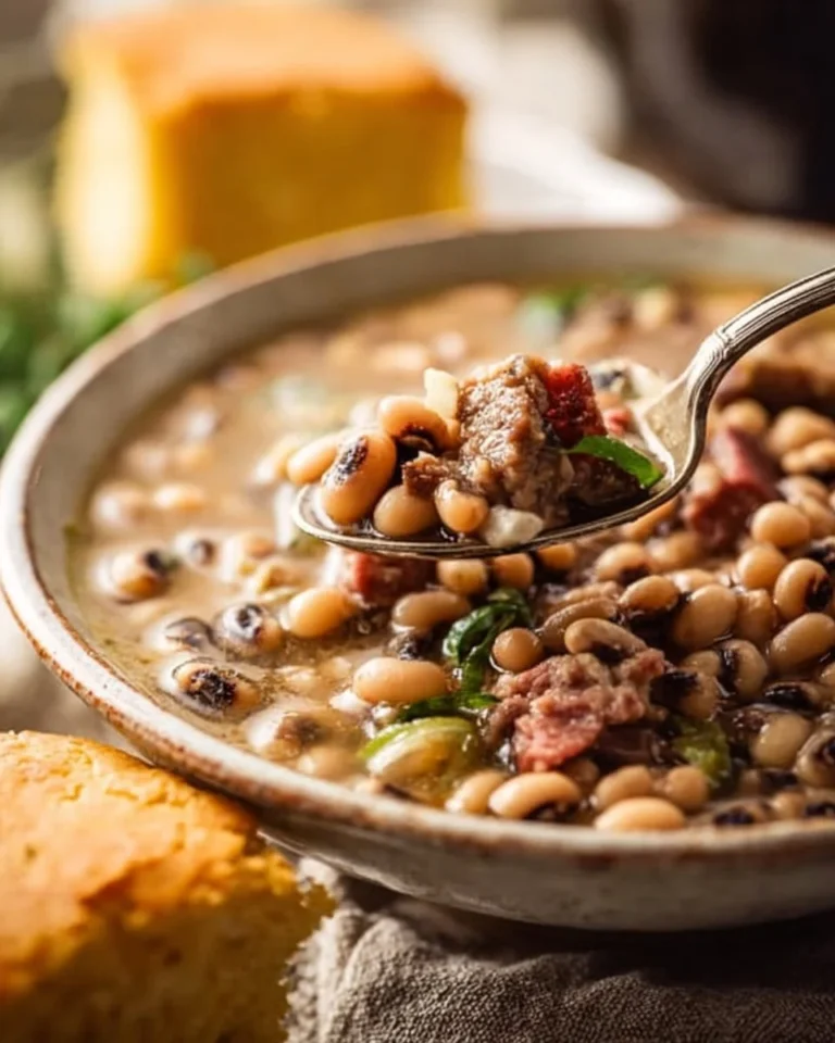 Delicious Southern Black Eyed Peas dish loaded with flavor.