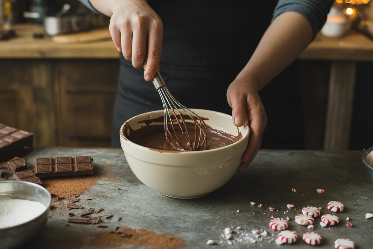 Indulgent Chocolate Peppermint 4 Layer Dessert for the Holidays