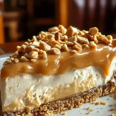 Delicious Butterscotch Heaven Pie Delight topped with whipped cream