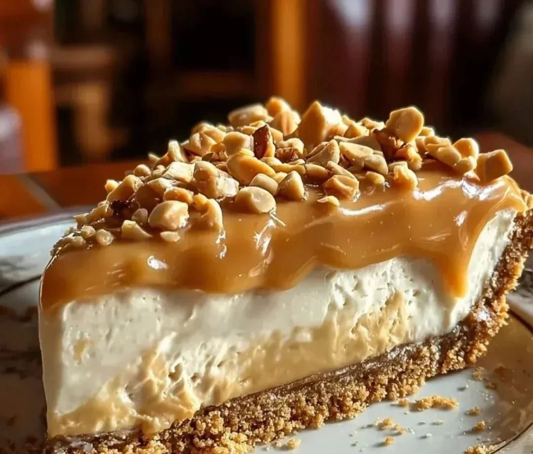 Delicious Butterscotch Heaven Pie Delight topped with whipped cream