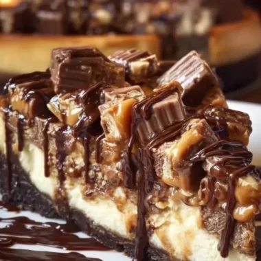 Snickers Peanut Butter Delights dessert featuring chocolate and creamy peanut butter.