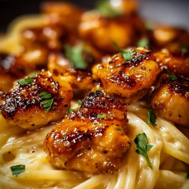 Creamy Garlic Parmesan Chicken dish garnished with herbs and served on a plate.