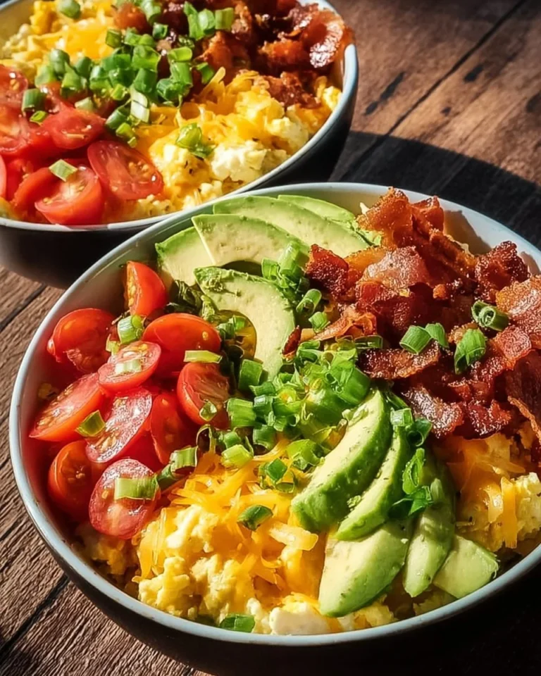 High protein breakfast bowls filled with nutritious ingredients for a healthy meal.