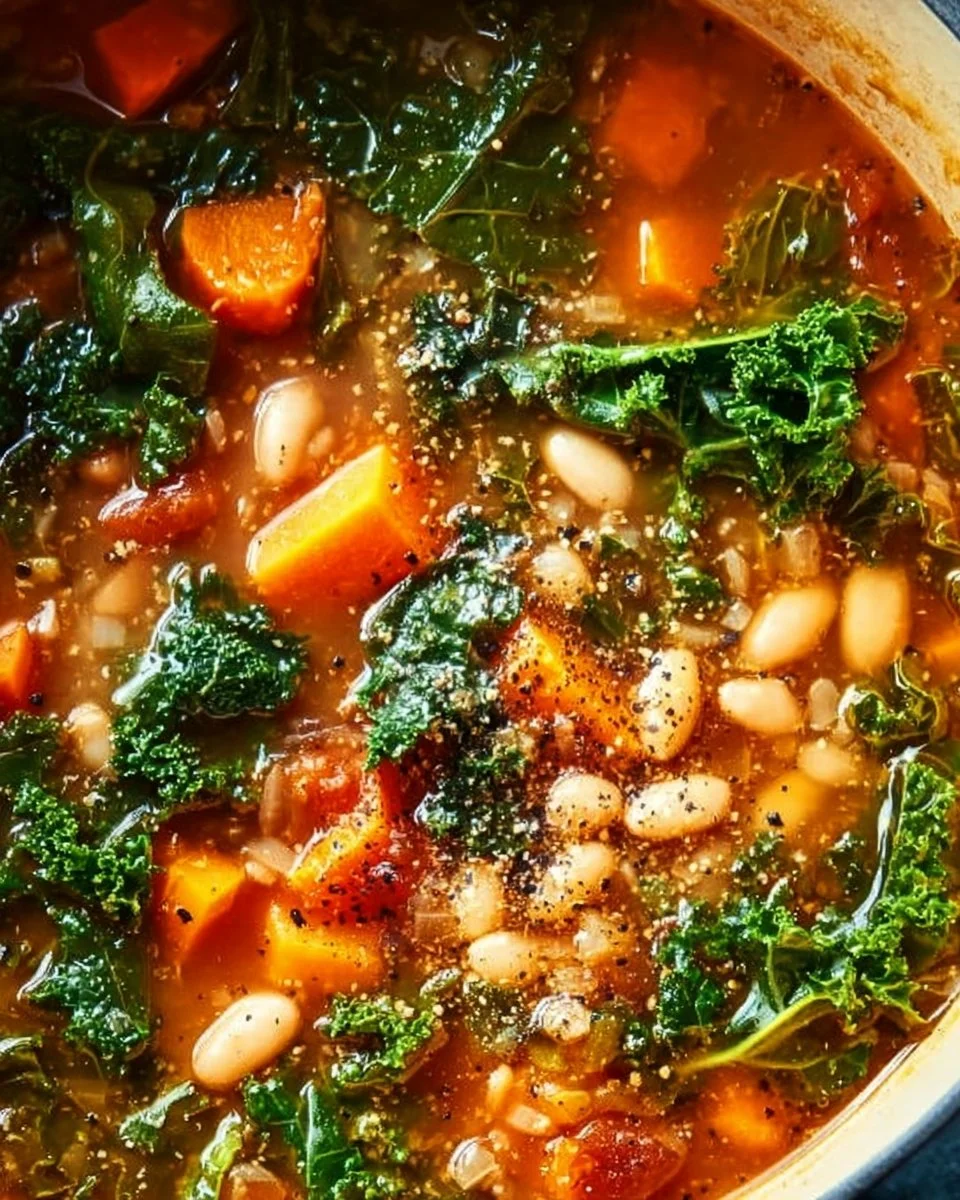 Bowl of Longevity Soup filled with healthy ingredients for vitality and wellness.