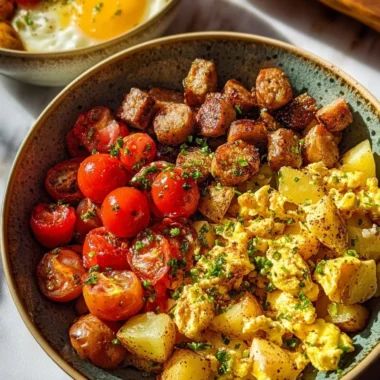 Healthy make-ahead breakfast bowls on a wooden table with fresh ingredients