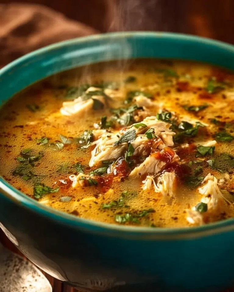 Bowl of Marry Me Chicken Soup Keto with fresh herbs and ingredients