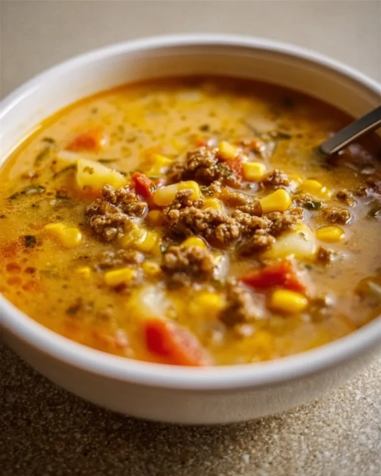 Bowl of soul-warming slow cooker soup filled with vegetables and spices