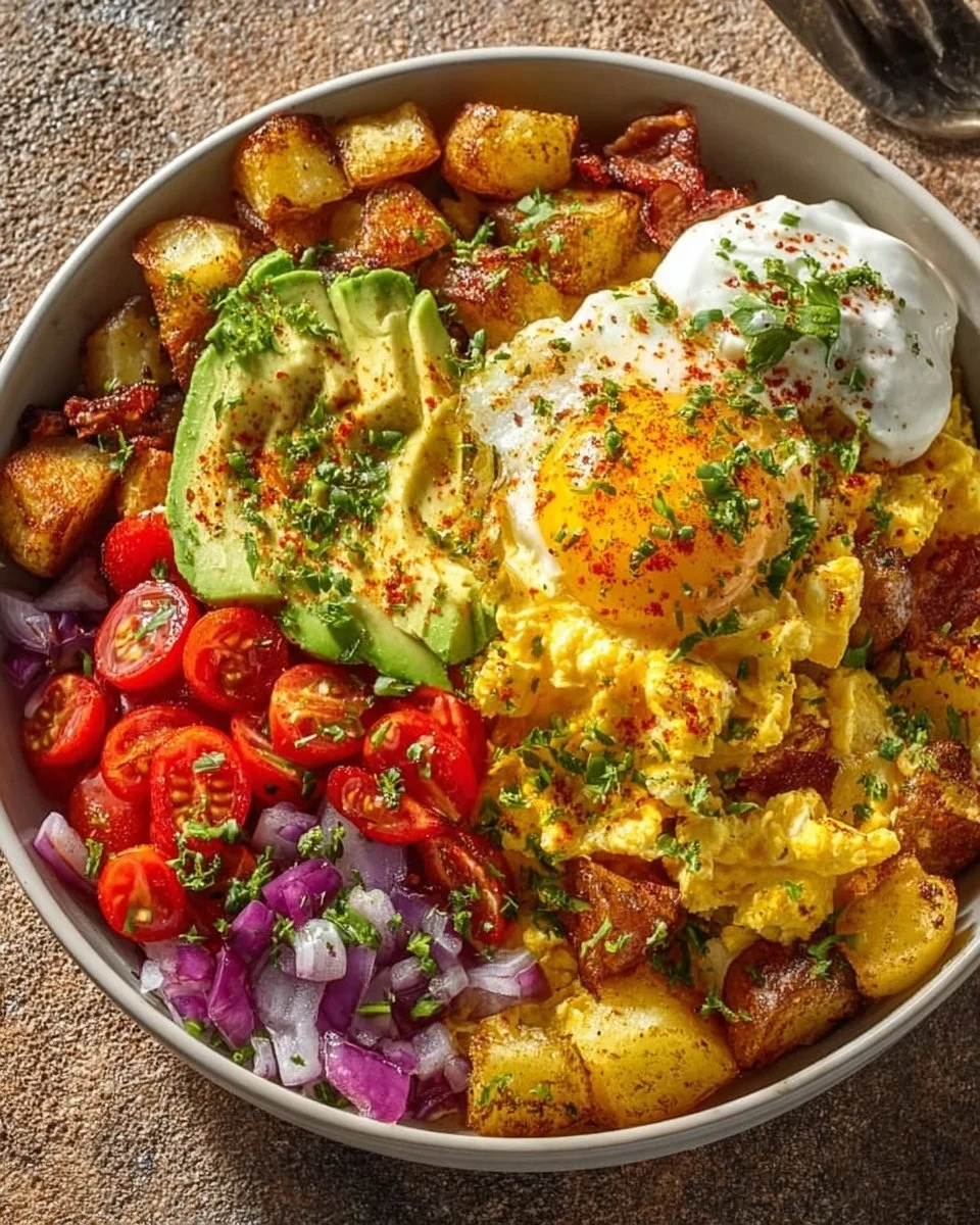 Colorful Southwest Spice Green Chile Bowl with fresh ingredients and spices.