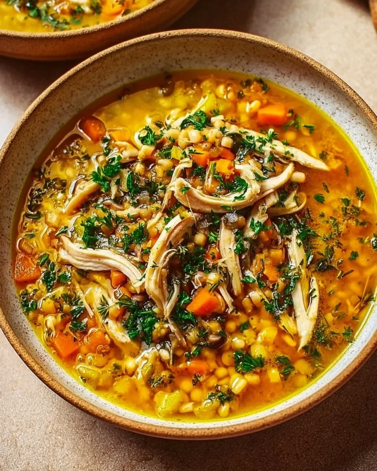 A warm bowl of Italian Penicillin Soup, rich in flavor and healing properties.