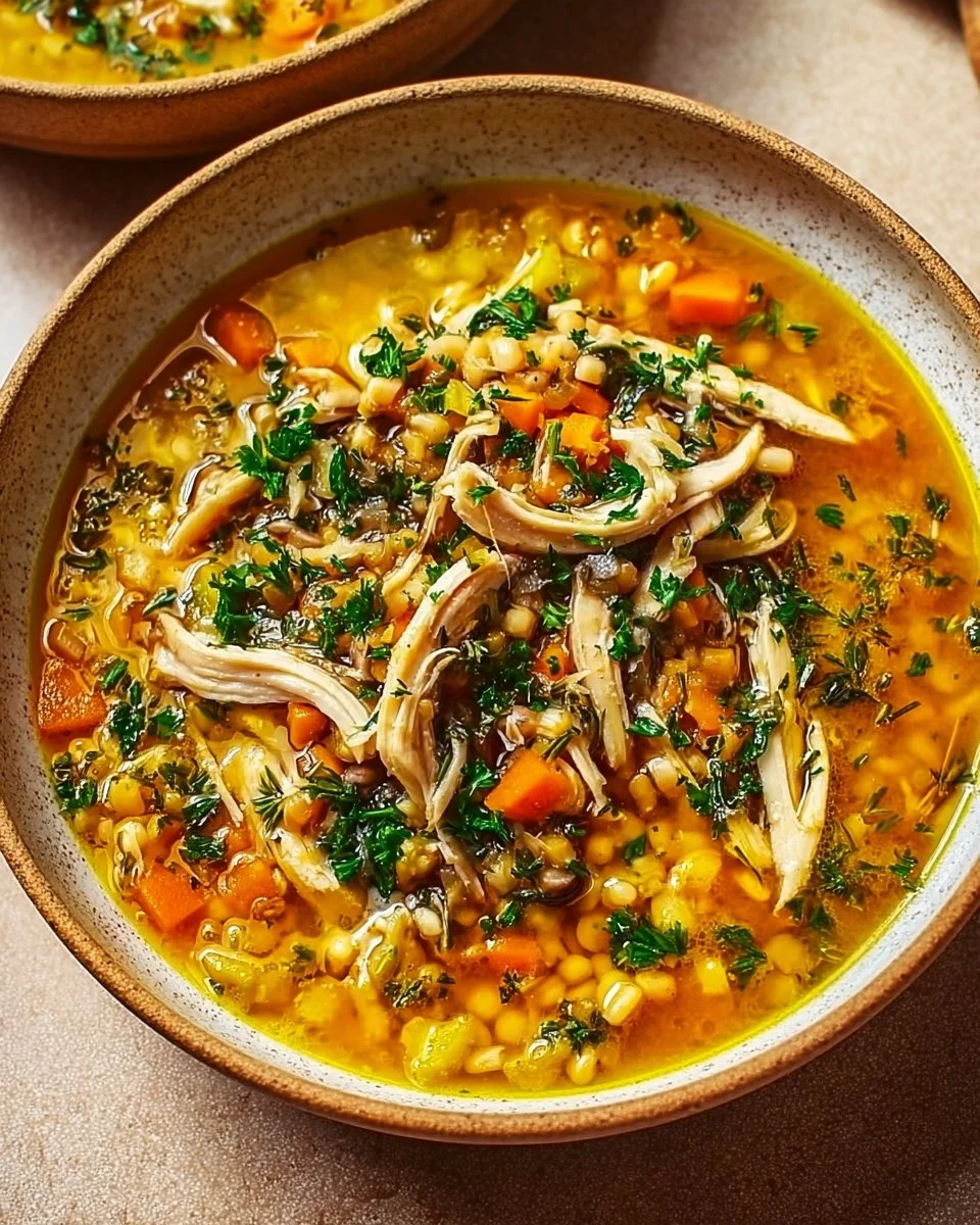 A warm bowl of Italian Penicillin Soup, rich in flavor and healing properties.