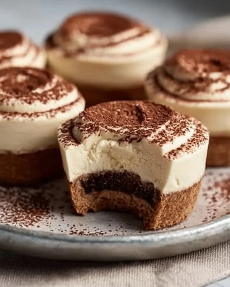 Delicious Tiramisu Cookie Cups topped with creamy mascarpone and cocoa