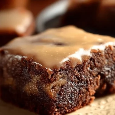 Delicious banana bread brownies topped with chocolate and walnuts.
