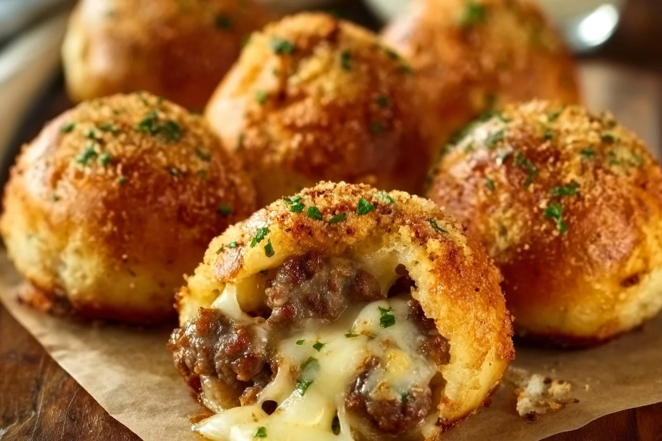 Delicious Mini Big Mac cheeseburgers served on a platter.