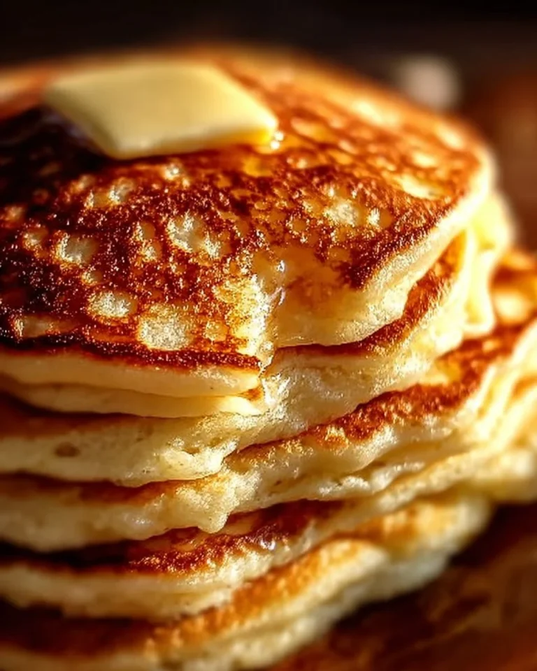 Fluffy cottage cheese pancakes served with syrup and fresh berries on a plate.