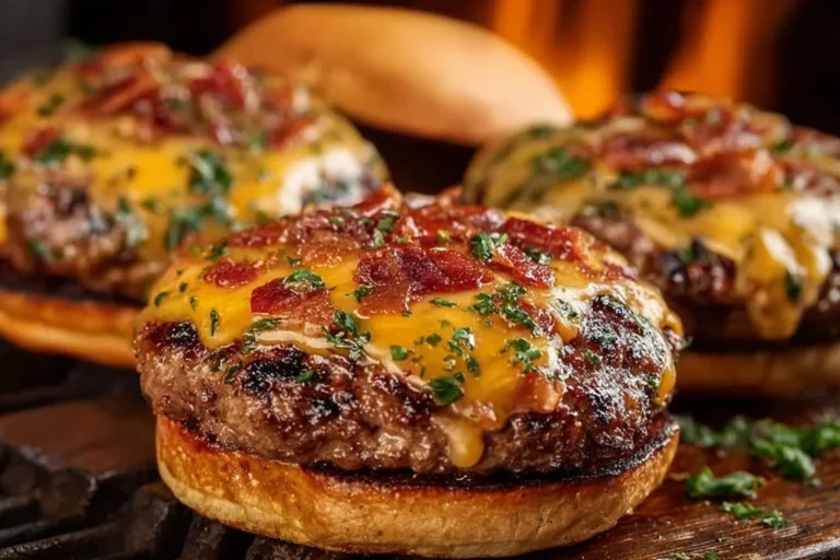 Delicious Crack Burgers served with toppings and sauces