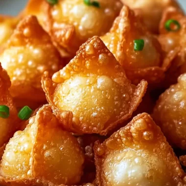 Crispy crab rangoon bombs filled with creamy crab and served hot
