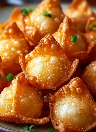 Crispy crab rangoon bombs filled with creamy crab and served hot
