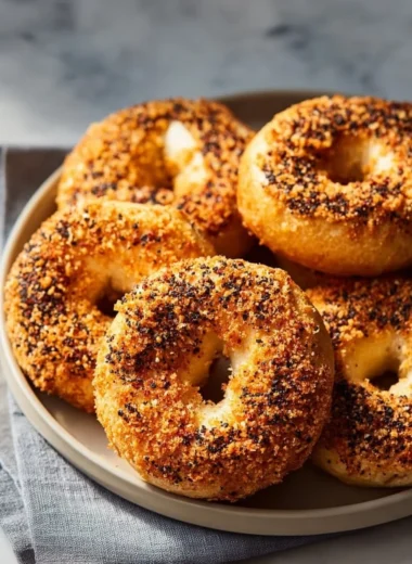 Homemade protein bagels made with two simple ingredients