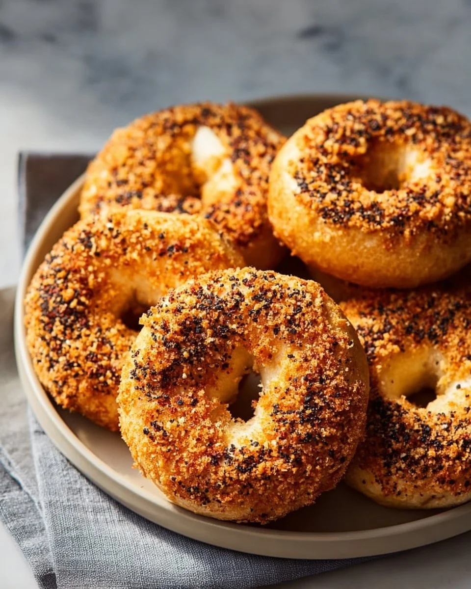 Homemade protein bagels made with two simple ingredients