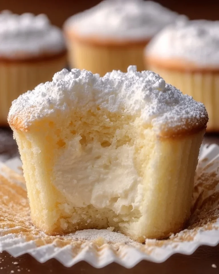 Fluffy Japanese Cotton Cheesecake Cupcakes on a plate, showcasing their airy texture.