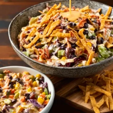 Delicious Frito Cowboy Cabbage recipe with colorful ingredients and Fritos topping.
