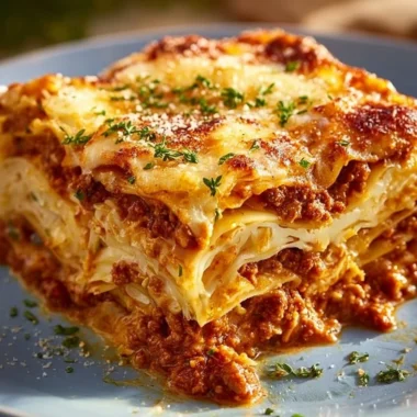 Homemade cabbage casserole dish topped with melted cheese