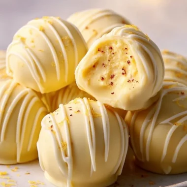 Creamy lemon truffles with zest flavor, a delightful dessert treat
