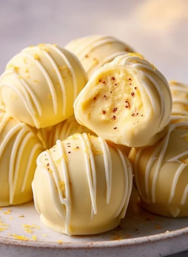 Creamy lemon truffles with zest flavor, a delightful dessert treat