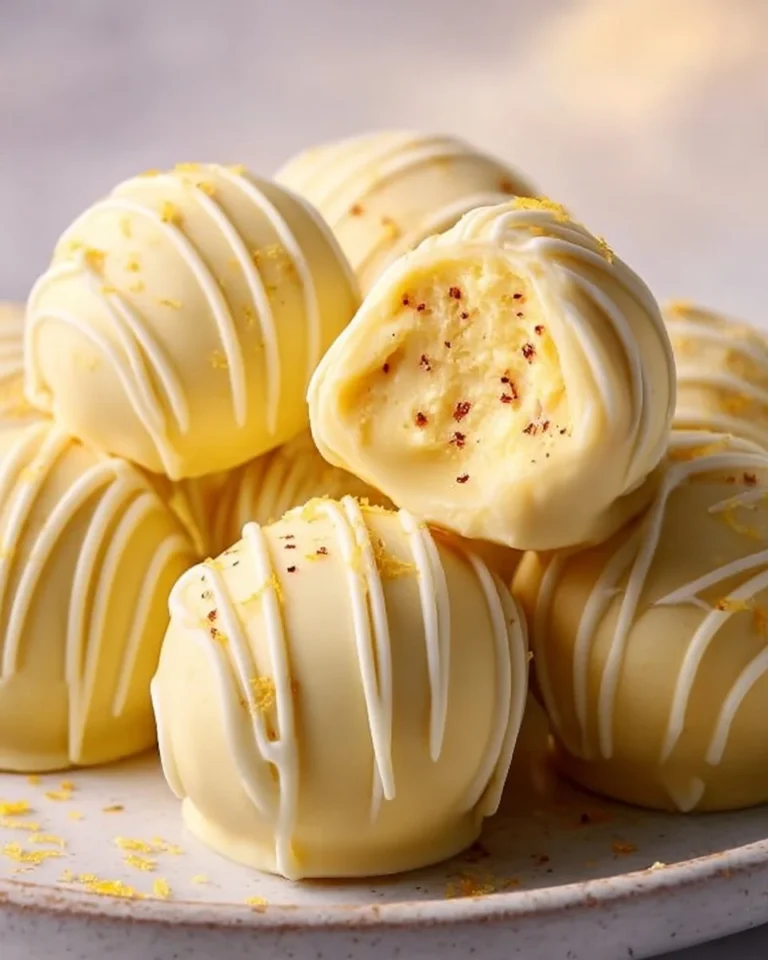 Creamy lemon truffles with zest flavor, a delightful dessert treat