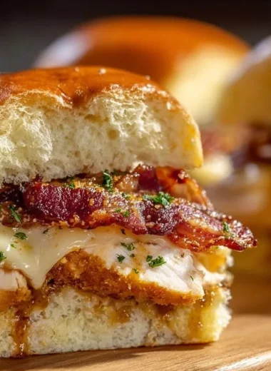 Maple Chicken Bacon Sliders served on a platter with toppings.