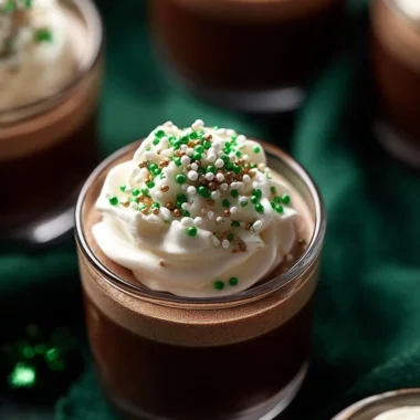 Delicious Irish Coffee Pudding Shots served in small cups